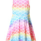America Doll & Girl Matching Mermaid Dresses 18-Inch Dolls Clothes Summer Sun Dress 8-9Y