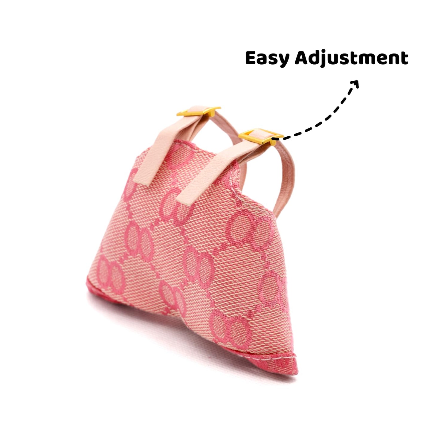 LYBHYQTII Clothes Compatible with Labubu 17cm  enhanced Handmade Dolls Accessories with Chic Grid Hat & Rompers & Bag 3 Piece Set  High-End Fashion Outfit for Play & Display  No Doll - Pink