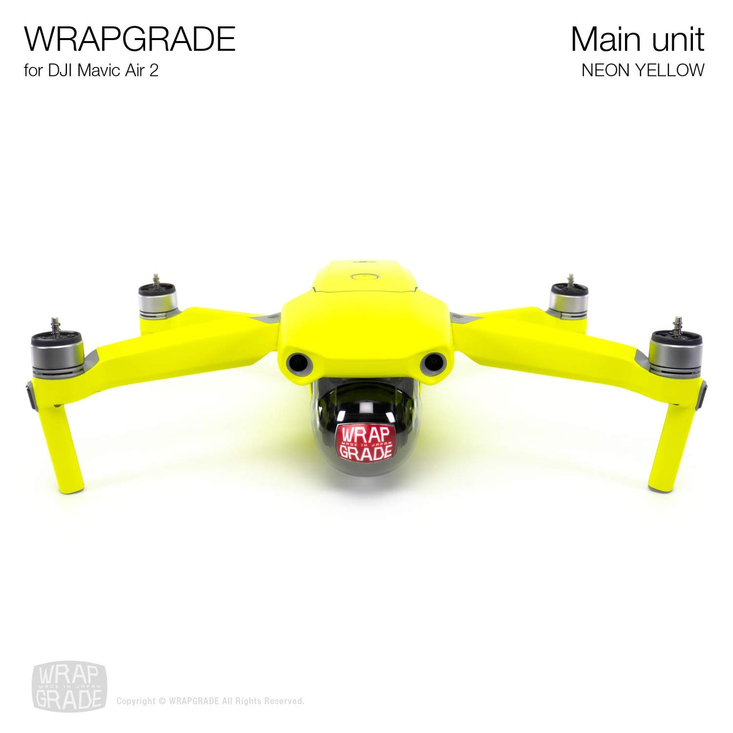 Wrapgrade Main Unit Skin Compatible With Dji Mavic Air 2 (Neon Yellow)