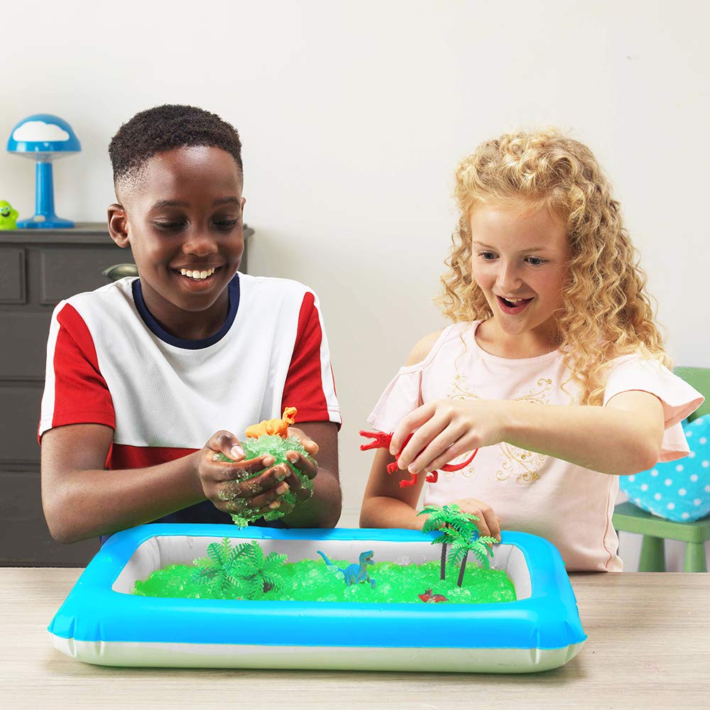 Zimpli Kids Gelli Adventures Fantasy Pack - 8 Fantasy Figures, Inflatable Tray, Sensory Playset for Children, Ideal Birthday Gift