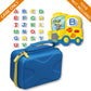 Aproca Hard Storage Travel Case For Leapfrog Fridge Phonics Magnetic Letter Set (Blue-Yellow Zipper) (Case Only)