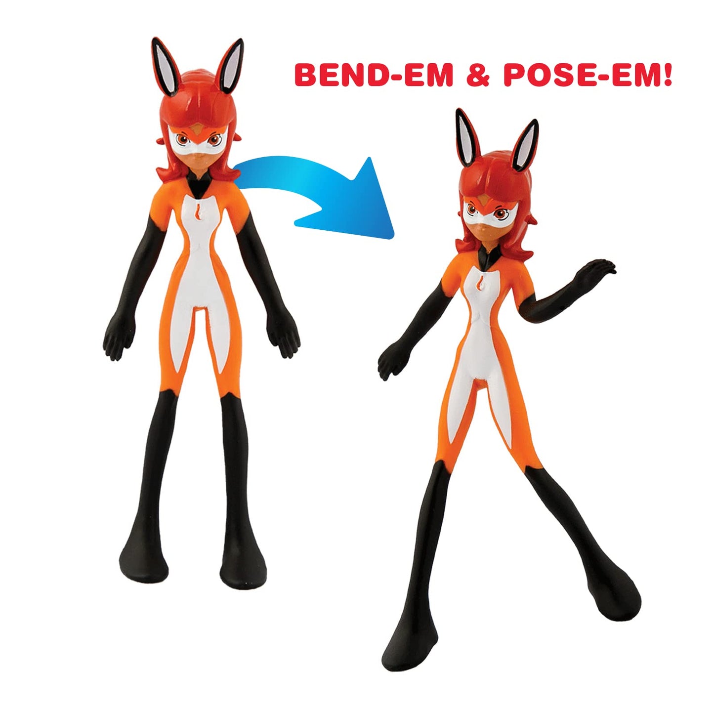 TCG Toys Bend-EMS Miraculous Ladybug Action Figures - Small Multi Plastic Model 55079
