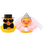 wonuu Pair Set of 2 Wedding Rubber Ducks  Bride Groom Duckies Marriage Rubber Duck Mini Couple Ducky for Ceremony Gift Souvenir Marry Blessings Elegant Heartwarming Present  Pink