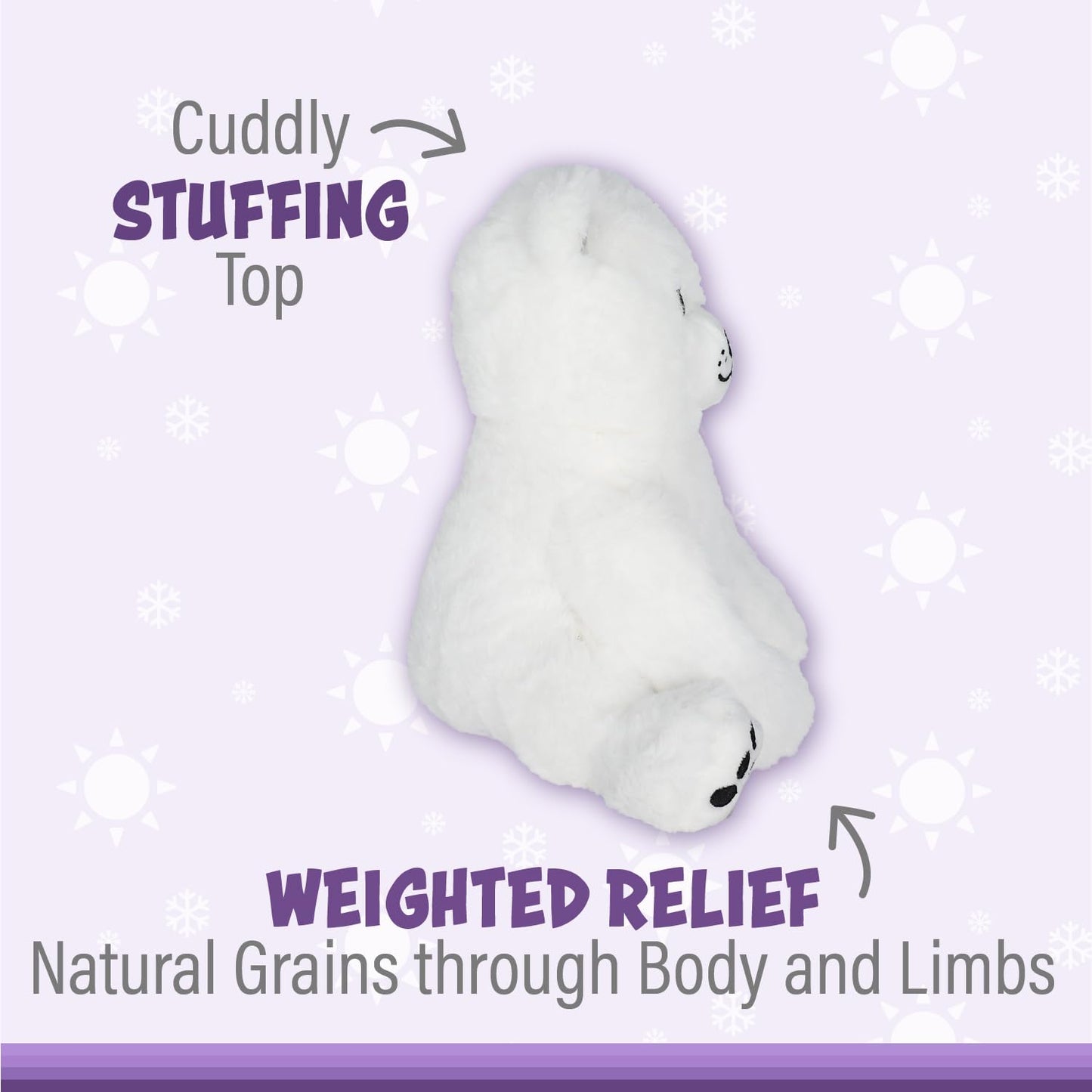1I4 Group Warm Pals - Polar Bear - Cozy Lavender Scented Plush Toys - Stuffed Animal - Coolable Bedtime Comfort Plushie
