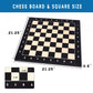 GSE Games & Sports Expert Professional Tournament Chess Board Only  Beech & Maple Inlaid Chessboard  Chess Board for Beginners  Kids  mature-themeds (Extra Large: 21.25/ Square: 2.25 Black)