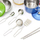 Powertrc Colorful Metal Pots And Pans Cookware With Utensils Playset For Kids