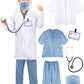 Kids Doctor Costume Set Surgical Doctor Suit Uniform With Stethoscope Toys For Boys Girls Dress Up Halloween Cosplay (Doctor Cos
