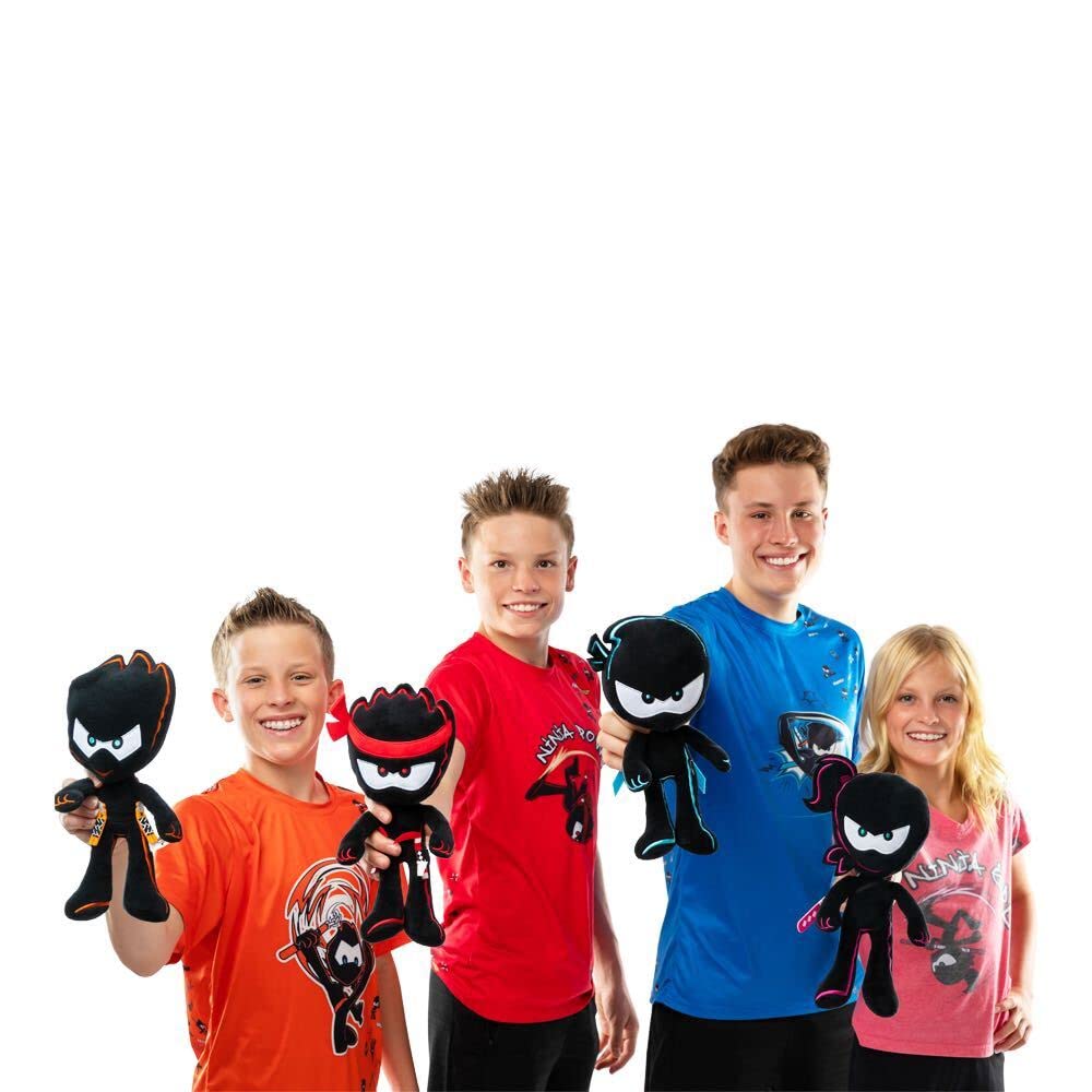 NINJA KIDZ TV Plush Buddy Bryton - 12 Inch Black Figure with Removable Katana - Collectible Toy for Kids