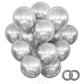 120Pcs 5 Inch Metallic Silver Balloons, Metallic Chrome Silver Latex Balloons, Mini Small Balloons For Birthday Wedding Party De