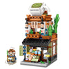 noziaa Japanese City Street View Matcha Shop  MOC Creative Building Blocks House Set  Simulation Architecture Construction Toy  Gifts Idea for Kids mature-themeds (Mini Blocks 379 pcs)