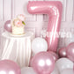 Suwen 40 Inch Pink Large 7 Number Balloons Big Foil Helium Number Balloons 0-9 Jumbo Happy 7Th Mylar Birthday Party Decorations