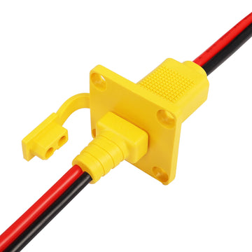 RIIEYOCA XT60 Adapter with Mount Panel Cable 12AWG XT60 Male Plug with Mount Panel to bare wire Power Cable for RC Lipo Battery