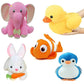Odinbirds Pack Of Elegant Soft Toys Pink Elephant & Nimo Fish, Rabbit And Ducky & Blue Penguin Toy Animals For You - 30 Cm