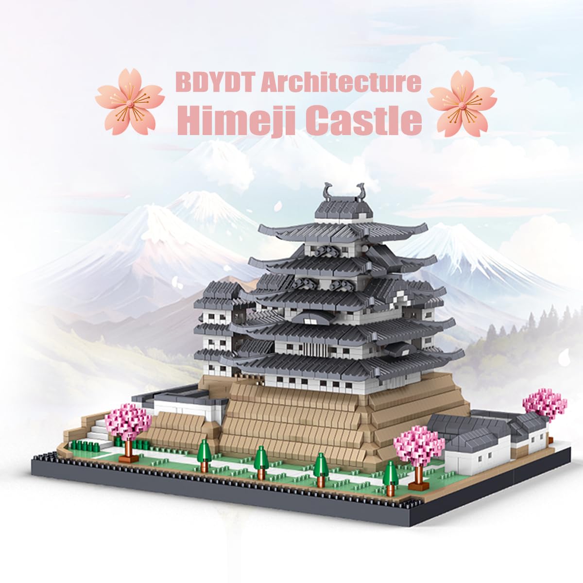 BDYDT Architecture Himeji Castle Micro Building Blocks Set (3037PCS) Build and Display This Famous Japanese Buildings Model- Fun Gift for Kid and mature-themed