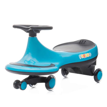 Freddo Toys Swing Car With Flashing Wheels For Toddlers (Blue)