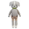 cuddle + kind Noah The Dog Hand-Knit Doll – 13" Little, Grey, 100% Cotton, Fair Trade, 1 Doll = 10 Meals, Heirloom Quality