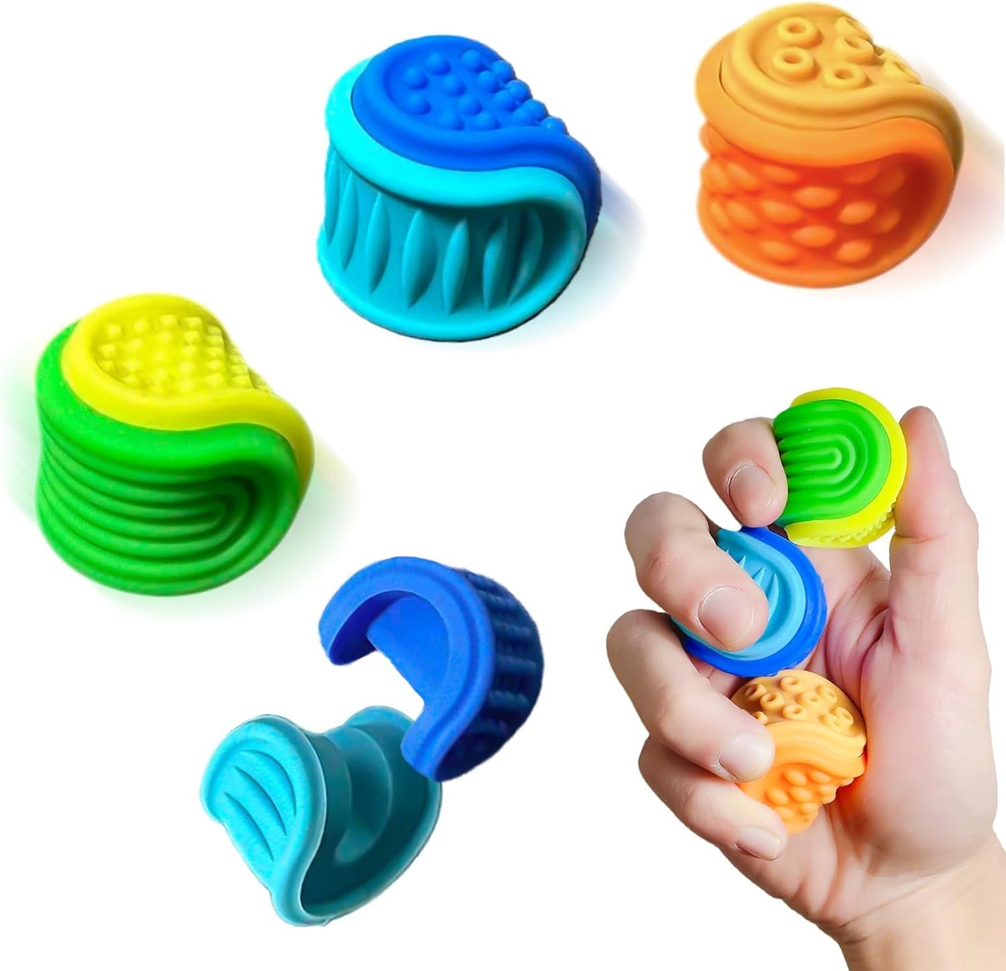 Sensory Toys 3Pcs, Double Texture Sensory Balls For Adults And Kids, Calming Toys For Restless Fingers To Stop NailBiting