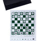 WE Games Mini Magnetic Travel Chess Set - 10-Inch Foldable Board, Durable Vinyl Pieces, White Logo