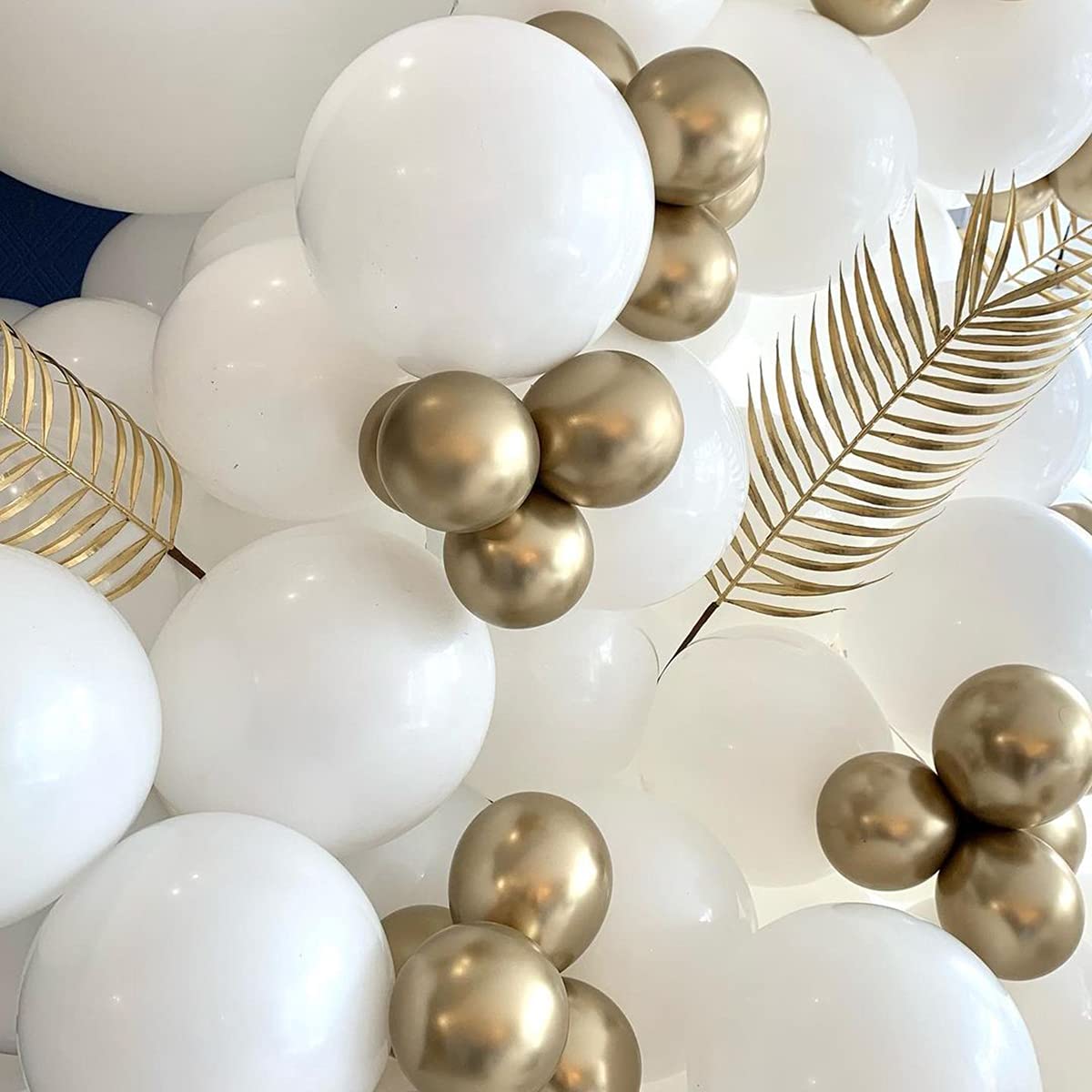 Metallic Gold Balloons 5 Inch 100 Pack, Jogams Gold Chrome Balloons For Birthday Party Wedding Baby Shower Festival Anniversary