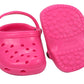 Sophia'S 18' Doll Set Of Two Comfy Polliwog Garden Clog Shoes In Hot Pink And White