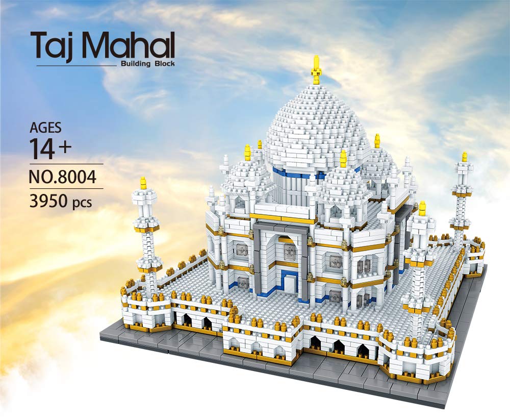 KLMEi Taj Mahal Architecture Collection Building Set - 3950 pcs Micro Block Model Kit for Adults & Kids, Multicolor