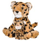 Rhode Island Novelty 11 Inch And 5 Inch Birth Of Life Cheetah - Mom/Dad Cheetah With Baby Cheetah Plush