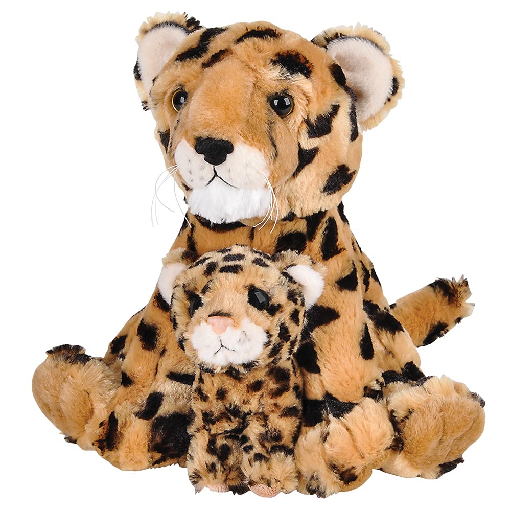 Rhode Island Novelty 11 Inch And 5 Inch Birth Of Life Cheetah - Mom/Dad Cheetah With Baby Cheetah Plush