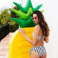 VICKEA Inflatable Pool Float - Large Yellow Pineapple for Kids & Adults, PVC Material, Model 43197-13280