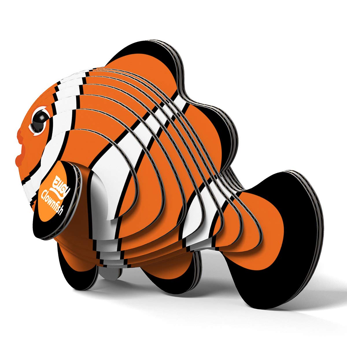 Eugy Clownfish 3D Puzzle, 16 Piece Eco-Friendly Educational Toy Puzzles For Boys, Girls & Kids Ages 6+