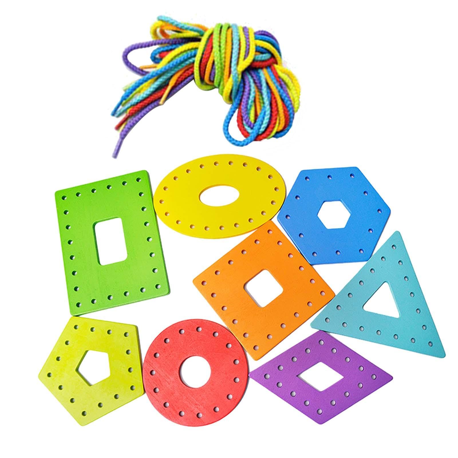 Loom Tree Wooden Lacing Cards Kindergarten Fine Motor Skills For Car Airplane Toddlers | Toys For Baby | Developmental Baby Toys