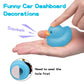 Wonuu Rubber Duck Toy Car Decoration Ornaments Duck Car Dashboard Decorations Cool Glasses Duck With Propeller Helmet (Blue-Fish