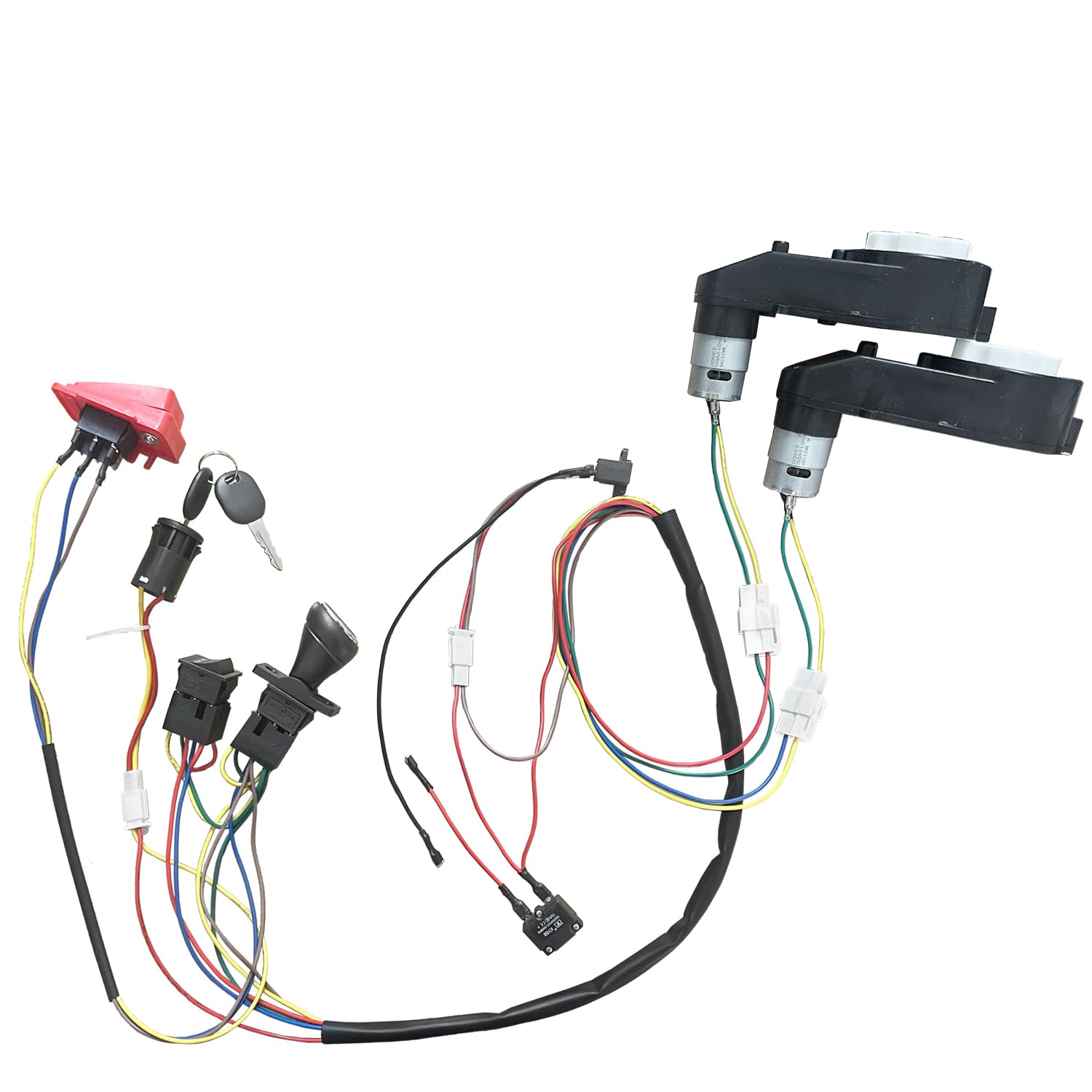 Jrrxm 6V 12V 18V 24V Diy Wires Harness Conversion Kit For Kid 'S Ride On Toys Electric Car,Set Of Wire Harness Switch Motor Gear