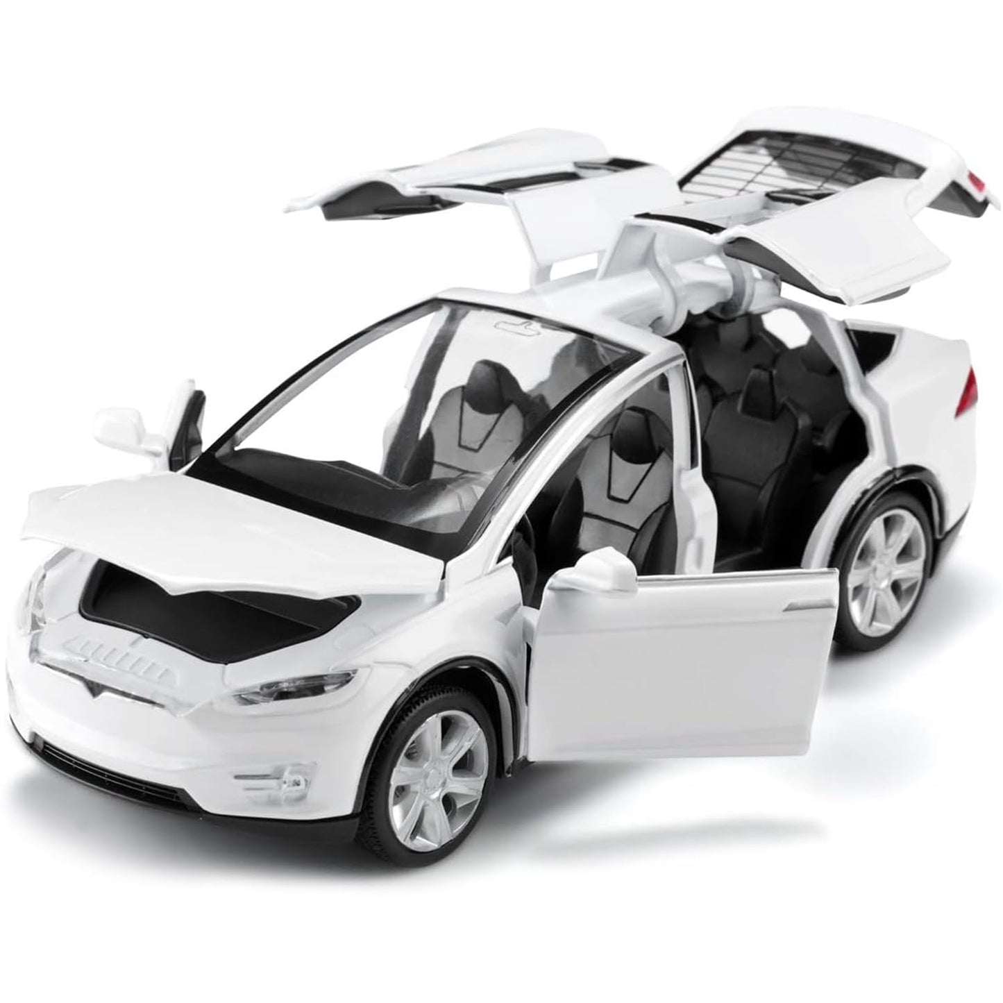 SASBSC Diecast Car 1:32 Pull Back Vehicles Alloy Model Cars Toy Cars for 4 to 12 Years Old White