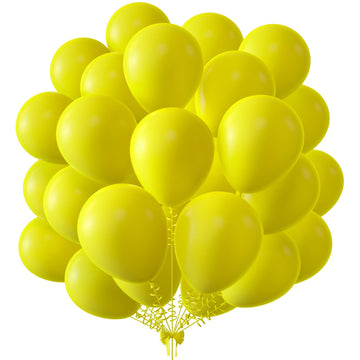 Kalor 12 Inch Yellow Balloons, 50 Pcs Latex Helium Balloons For Kid'S Birthday Party, Baby Shower, Wedding, Graduate Party Decorations