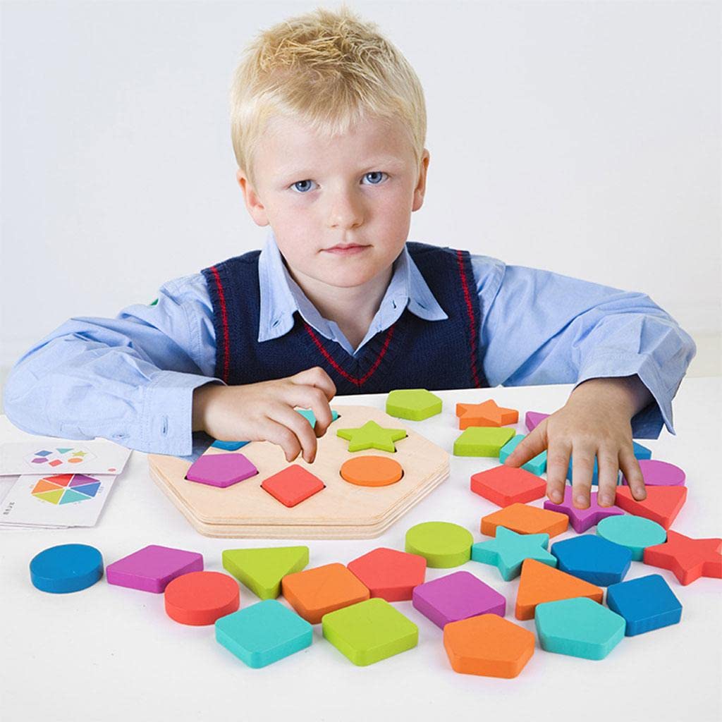 Merishopp Matching Puzzles Shape Color Recognition Imagination Cognitive For Toddlers| Baby Learning Toy | Infant Activity Toy |