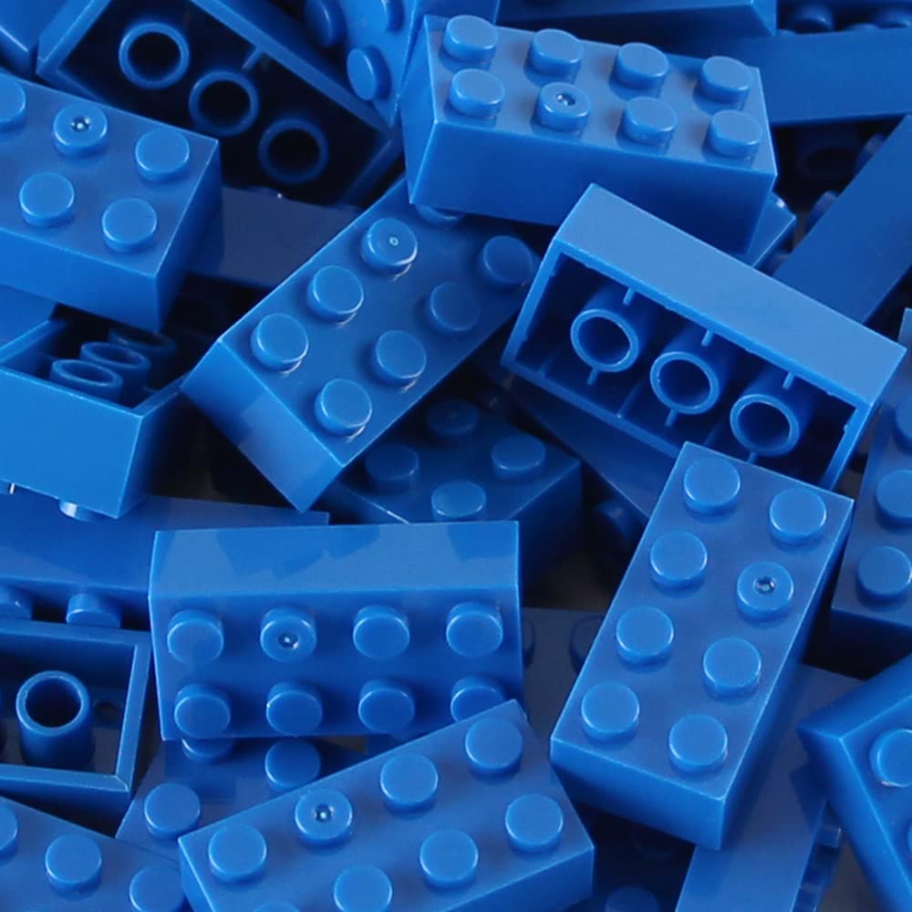 Feleph Basic Parts 320 Pieces 2X4 Blue Bricks Building Creative Play Blocks Set Toy Classic Accessories Combine With Major Brick Brands (Blue)