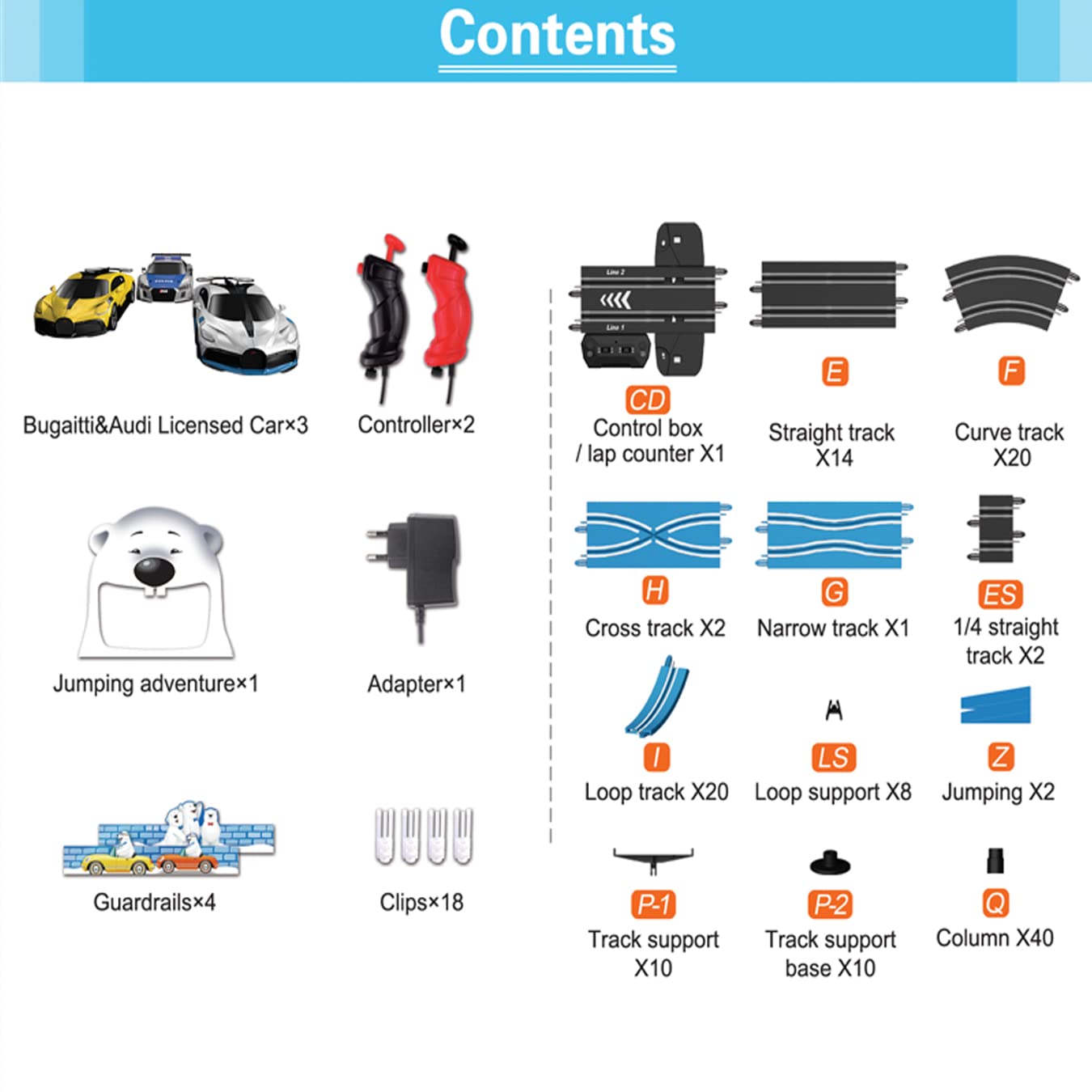 Agm Mastech High Speed Series Dual Track Set, 8.4M Electric Track With 4 Vehicles Official Licensed Slot Car Racing, Comes With 2 Hand Controls And Track Parts And A Lap Counter.