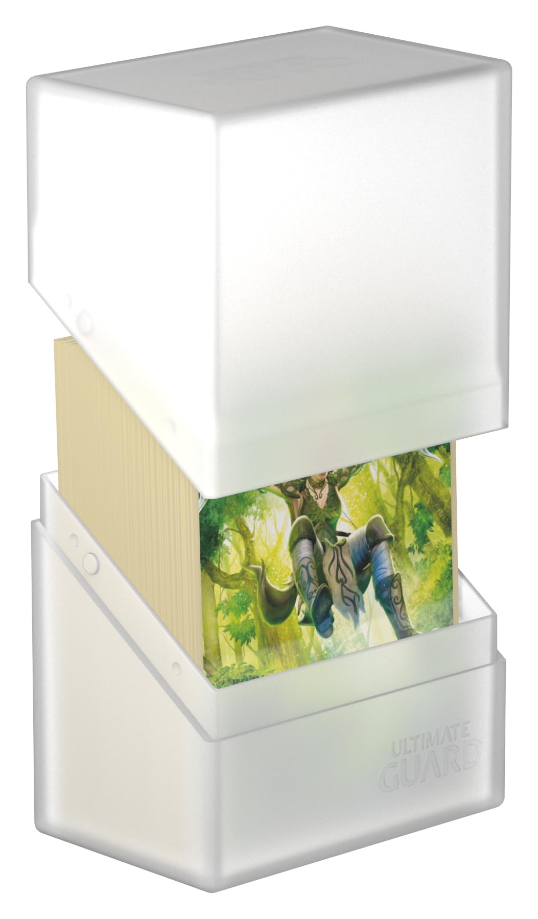 Ultimate Guard Boulder 60+ Classic, Deck Case for 60 Double-Sleeved TCG Cards, Frosted, Secure & Durable Storage for Trading Car