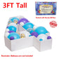 JoyBox Design 3FT Number 4 Mosaic Balloon Frame Kit - Light Up Foam Board for Birthday Decoration