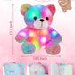 Sencu Teddy Bear Stuffed Animal,12 Inch Light Up Music Bears Soft Stuff Animals Cute Led Plush Toys Birthday Mother'S Day Valent