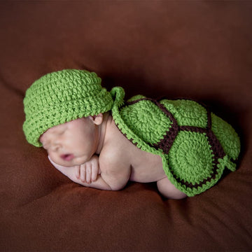 Baby Photo Prop Outfit Clothes Knit Crochet Photography Infant Cute Handmade Costume Hat Cap Unisex Girl Boy Set BlueTop