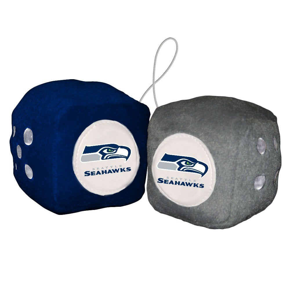 Fremont Die NFL Seattle Seahawks 3" Fuzzy Dice - Team Colors - Model 98014B