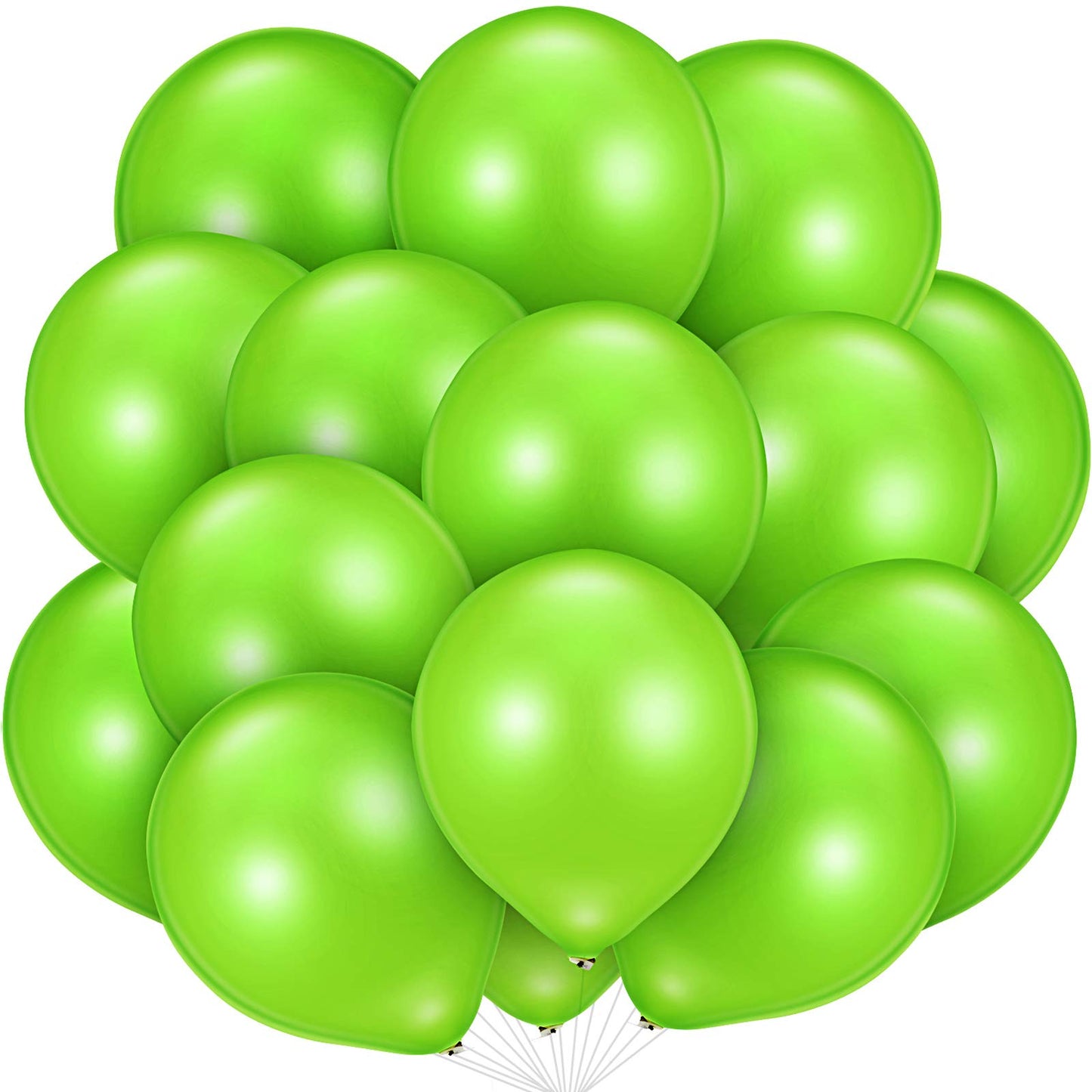 48 Pieces Neon Green Balloons Green Lime Latex Balloons for Halloween Baby Shower Gender Reveal Birthday Wedding Graduation Jung