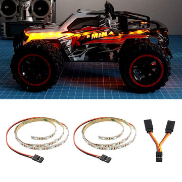 elechawk LED Light Strip for RC Fixed Wing Airplane Flying Wing Plane AR Wing Drone Model Car Truck (Yellow)