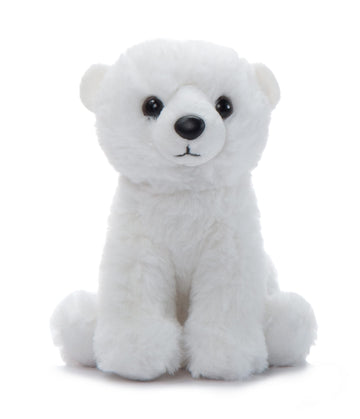 The Petting Zoo Polar Bear Stuffed Animal Plushie, Gifts For Kids, Wild Onez Babiez Zoo Animals, Polar Bear Plush Toy 6 Inches