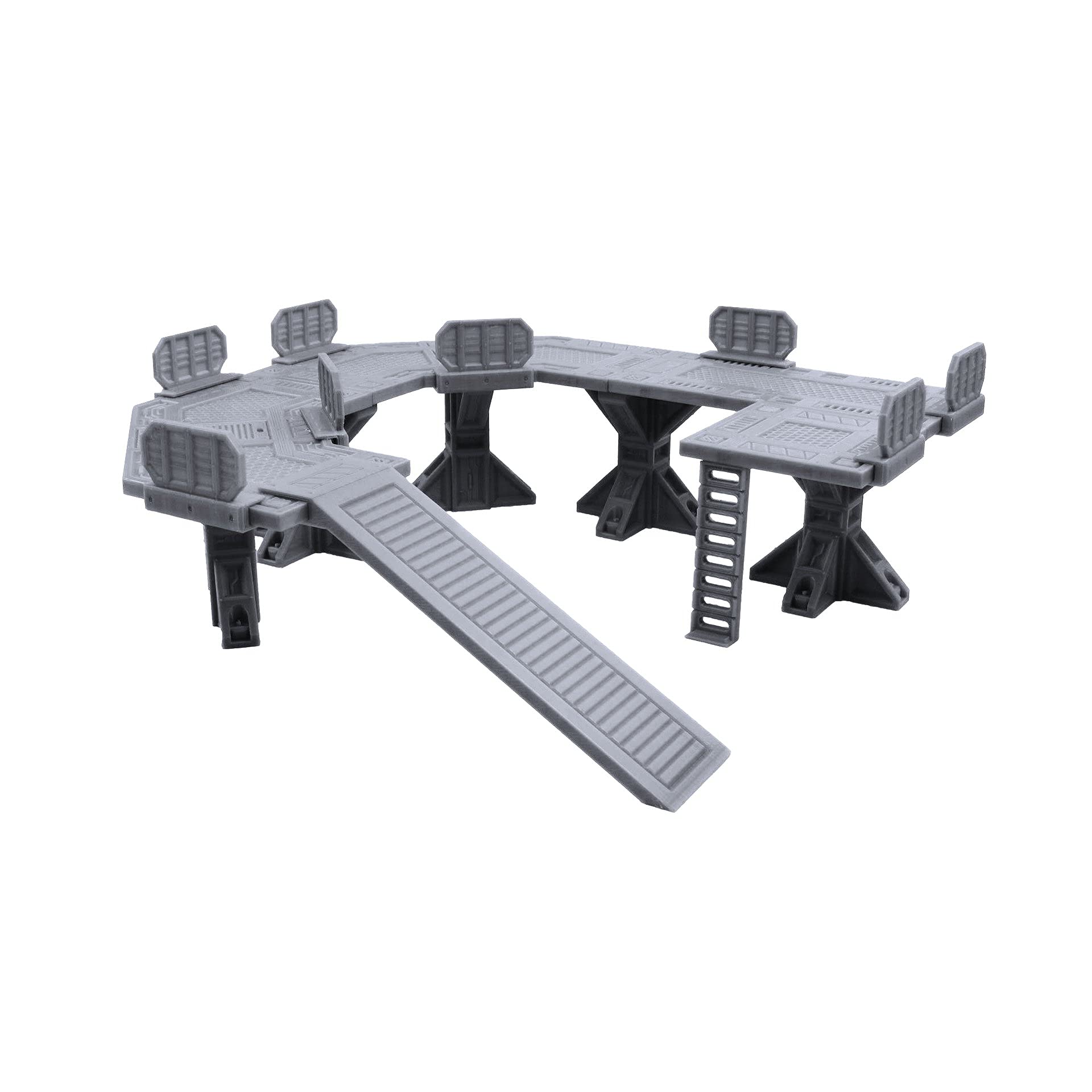 EnderToys Mid-Level Industrial Skirmish Field  Terrain Scenery for Necromunda  Kill Team  Compatible with Sector Mechanicus  3D Printed and Paintable