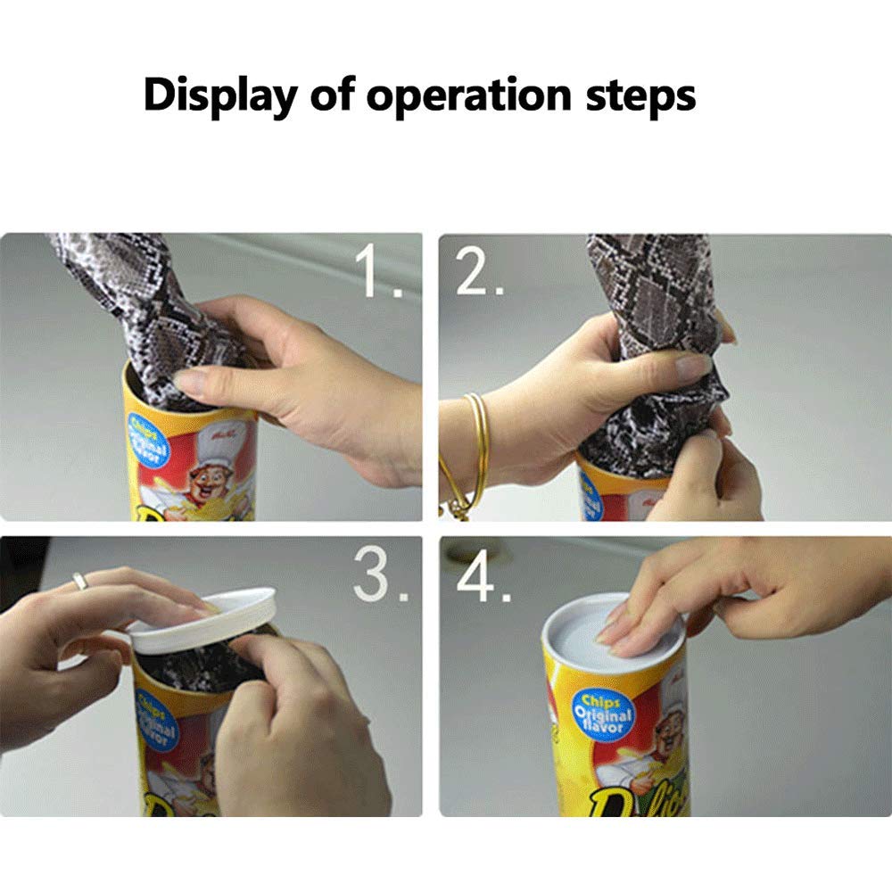TJYONGHI The Potato Chip Snake Can Jump Spring Snake Toy Gift April Fool Day Halloween Party Decoration Jokes in A Can Gag Gift Prank Potato Chip Style Popcorn 2 Pieces