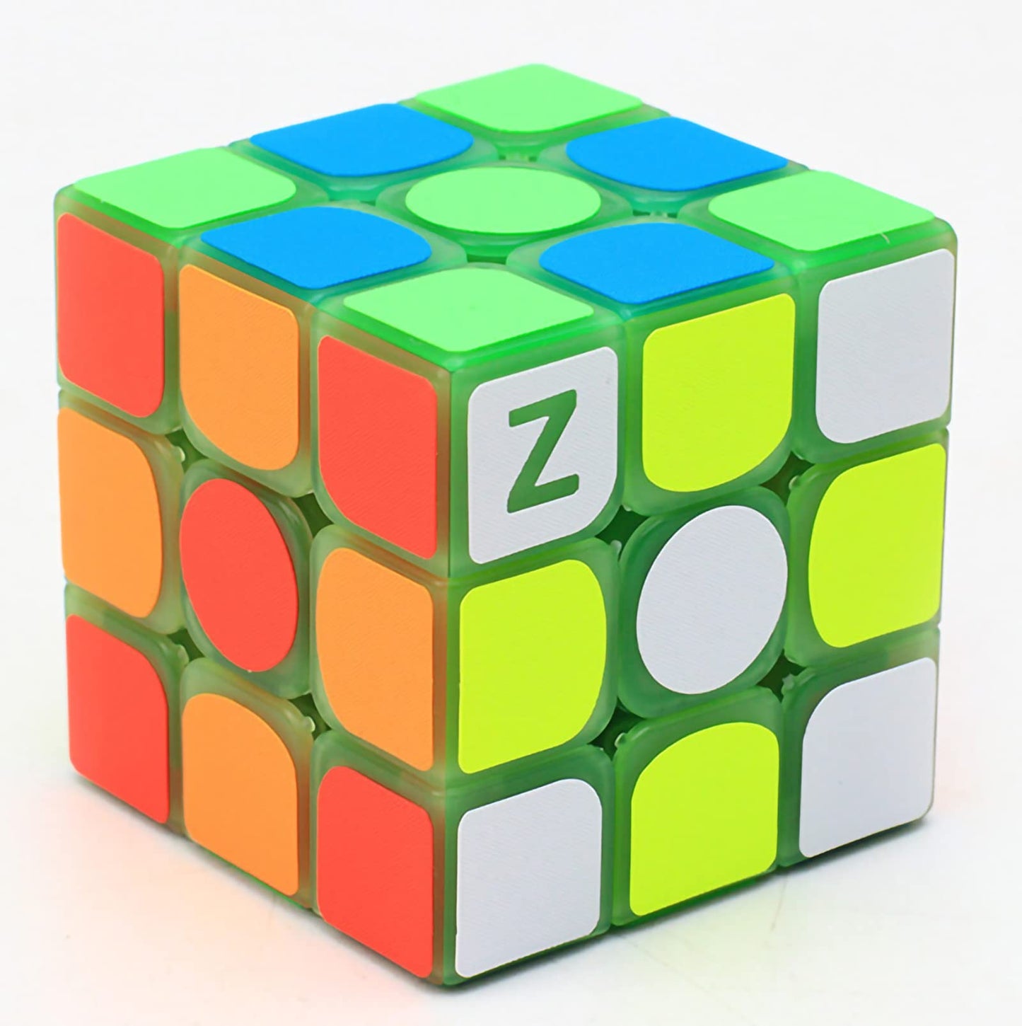 AMAZA 3x3 Fluorescent Speed Cube  Green Luminous  Plastic  Puzzle  1 Set  1 Piece  1 Count  mature-themed