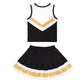 Cifitery Cheerleader Costume For Girls Black White Cheerleading Outfit For Kids Cheer Up Halloween Dress Up Cheerleader Gifts