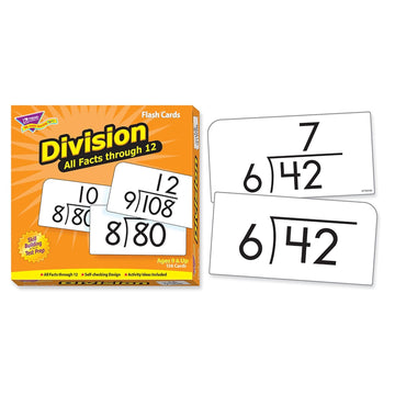 Trend Enterprises: Division All Facts Through 12 Skill Drill Flash Cards, Exciting Way For Everyone To Learn, Great For Skill Bu